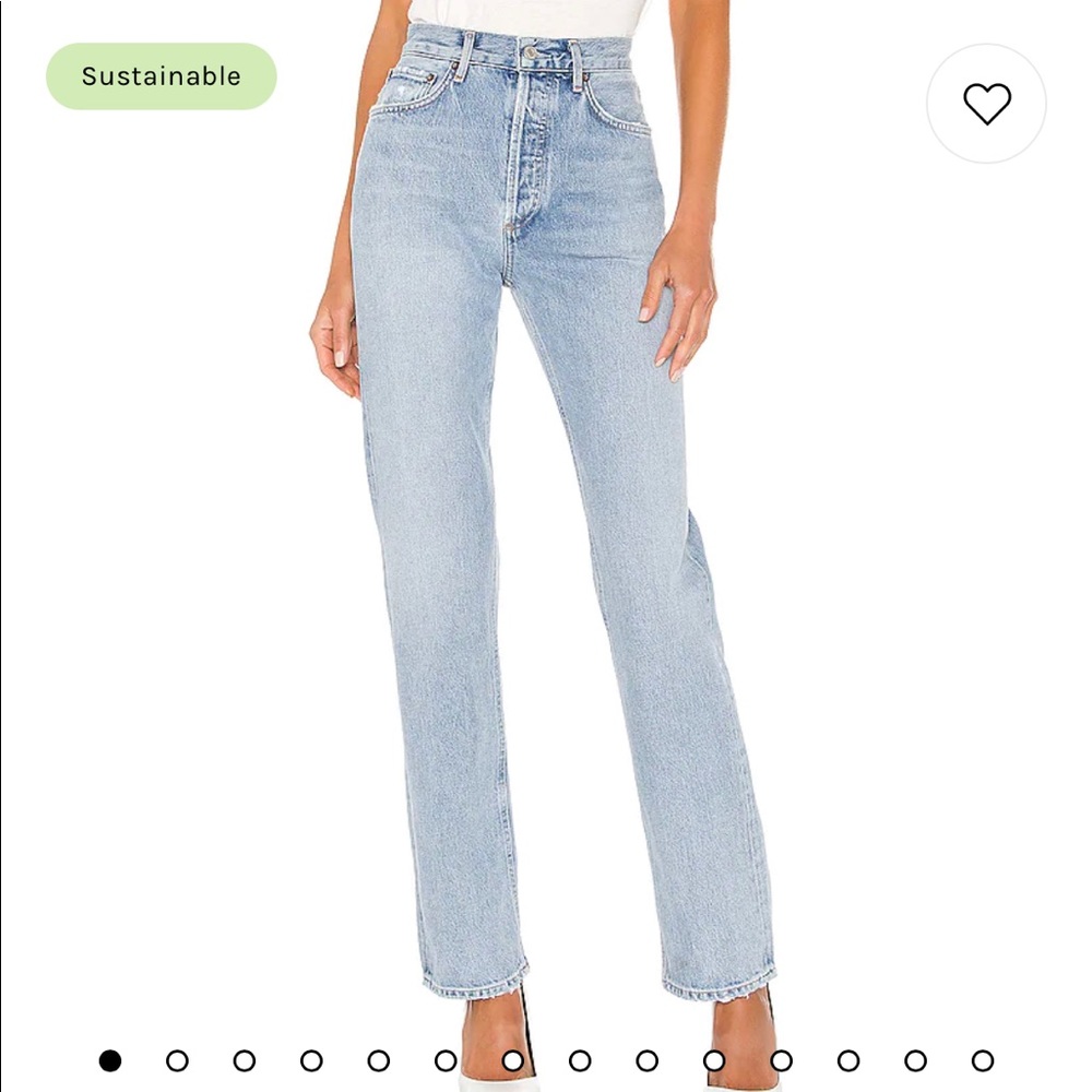 Agolde Lana Straight Jeans in Riptide - 28